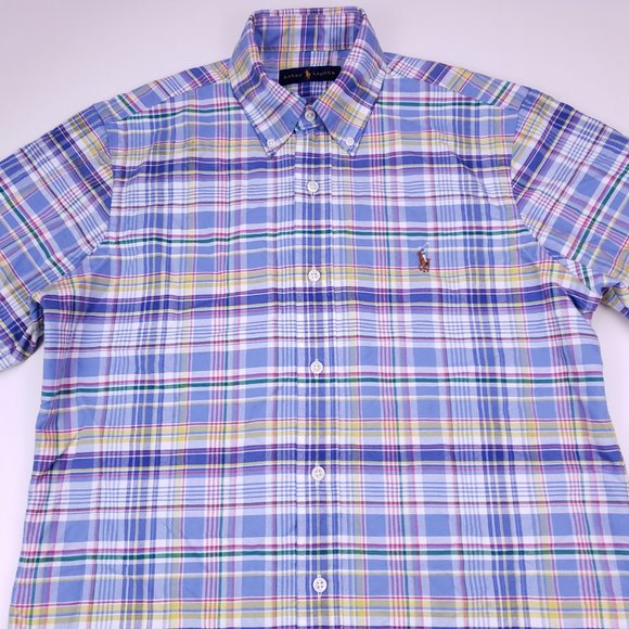 Ralph Lauren Small Shirt Multicolor Blue Checked M - Picture 9 of 12